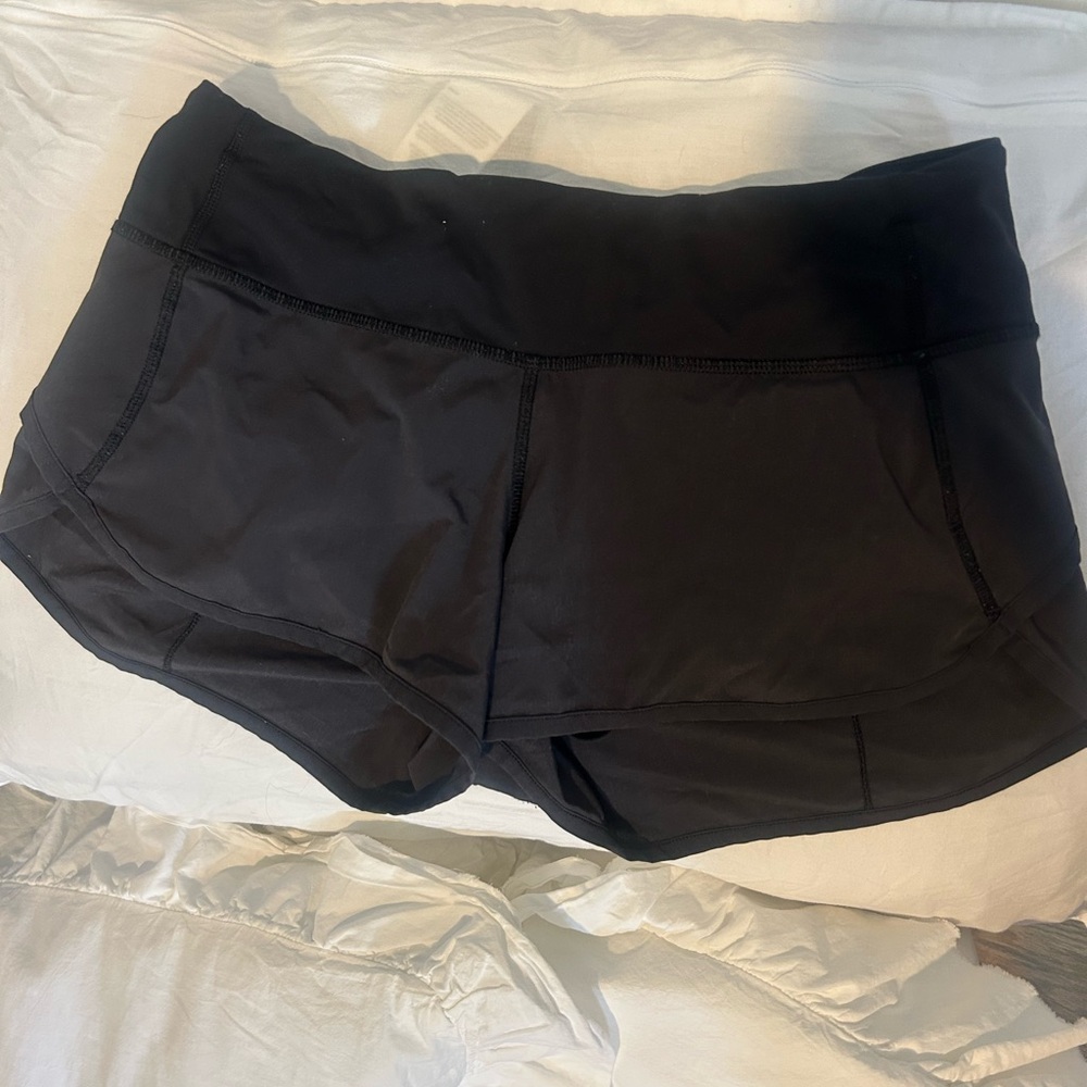 Black Lululemon Speed Up Shorts